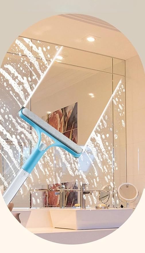 Short Handle Handheld Water Spray Window Scraper with Nozzle Window Scraper Glass Mirror Cleaner