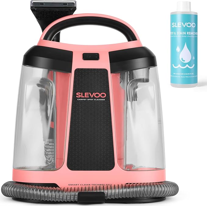Carpet Cleaner Machine 11Kpa Strong Suction, New 450W Powerful Motor, Portable Upholstery Cleaner with Spot Cleaner, Stain Remover for Pet Accident, Rugs, Carpet and Upholstery Red