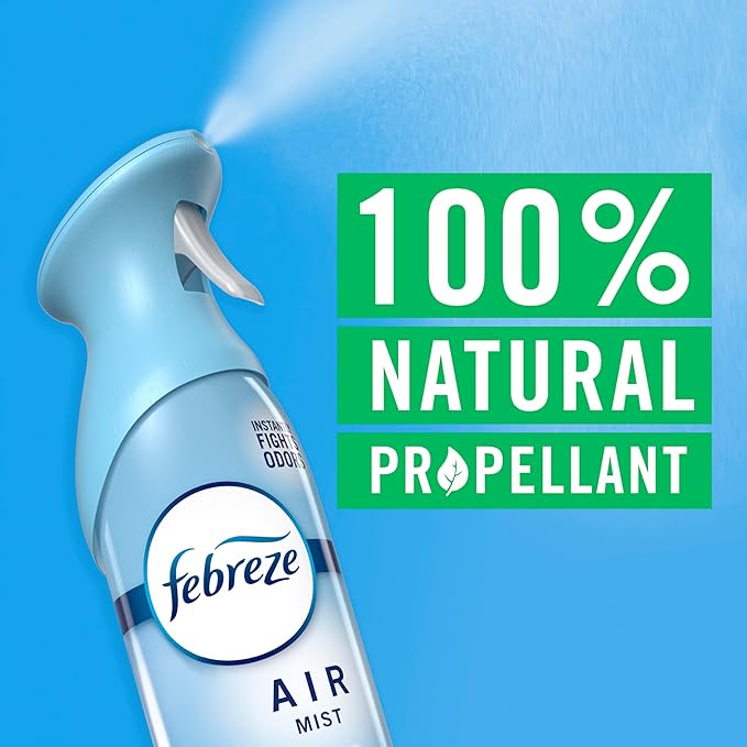 Febreze Air Mist, Air Freshener Spray, Odor Fighting Room Spray, Deodorizer for Home Bathroom Kitchen Office Apartment Dorm Room Classroom, Downy April Fresh Scent, 8.1oz (Pack of 2)