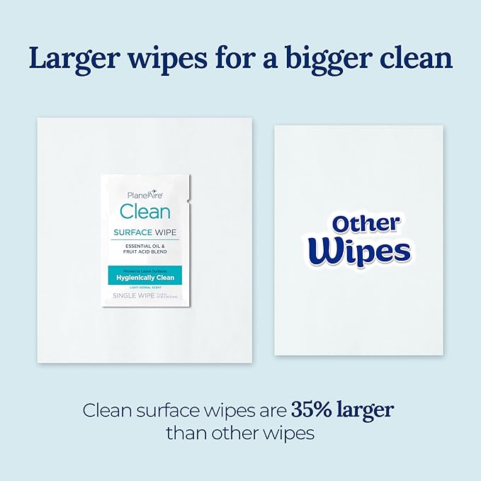 Clean Duo | Travel Size Surface Cleaner | Air Freshener | Surface Cleaning Wipes | Individually Wrapped Wipes | All Purpose Cleaning Spray | Travel Essentials | Cleaning Supplies | Essential Oils