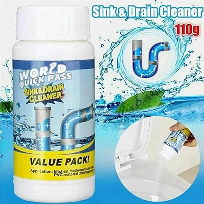 Drain Cleaner, Drain Cleaner, Sink DrainCleaner, Powerful Sink & DrainCleaner, Dredge Blast Pipe Cleaner, Powerful Pipe Dredging Agent for Home Kitchen Toilet (2)