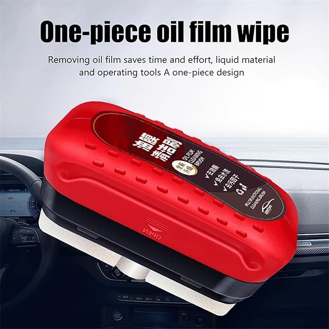 Windshield Glass Cleaner,Glass Cleaning Board,Microfiber Car Windshield Cleaner Tool,Automotive Oil Film Cleaning Brush (2)