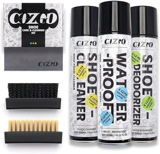 COZGO Protect Shoe Protector Spray, Rain & Stain Waterproof Shoe Spray, Nano Protection for Sneaker, Suede, Leather,10.15FlOz