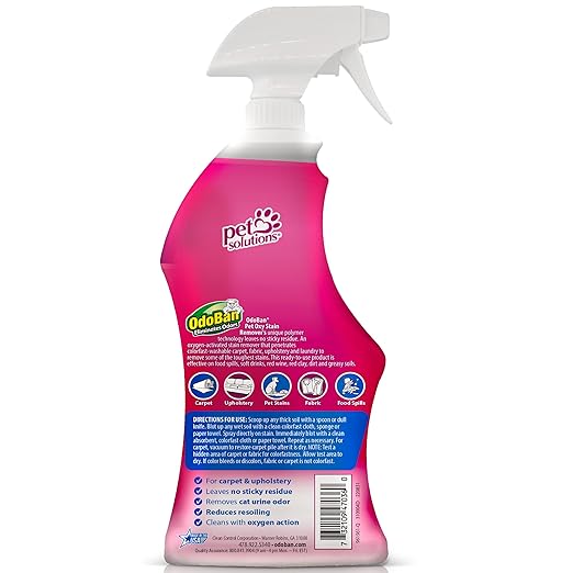 OdoBan Pet Solutions Neutral pH Floor Cleaner Concentrate, 1 Gallon, and Oxy Stain Remover, 32 Ounce Spray & Bona Hardwood Floor Cleaner Refill - 128 fl oz - Unscented - Refill for Bona Spray Mops