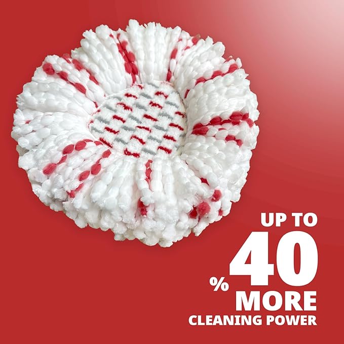 3 Pack Spin Mop Replacement Head + 3 Pack 40% More Cleaning Power Mop Replace Head for Ocedar Easy Wring 1-Tank System