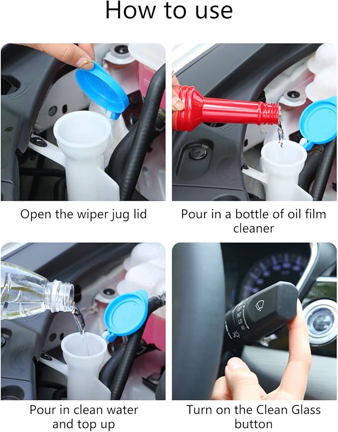 Car Glass Oil Film Cleaner 5-Ounce,Windshield Cleaner Window Cleaner, Glass Cleaner for Auto and Home No Damage