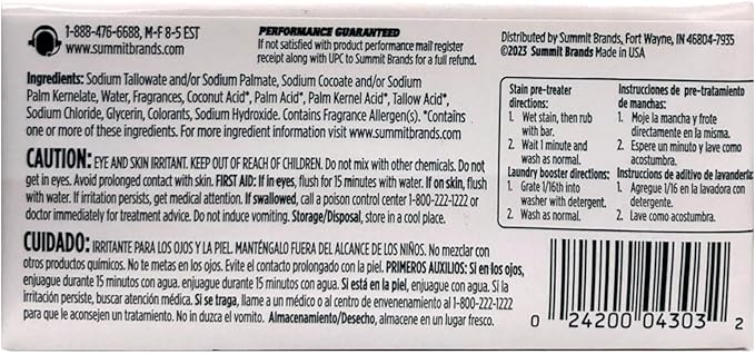 Zout Fels-Naptha Laundry Bar & Stain Remover & Pre-treater, 5 Ounce Pack of 10