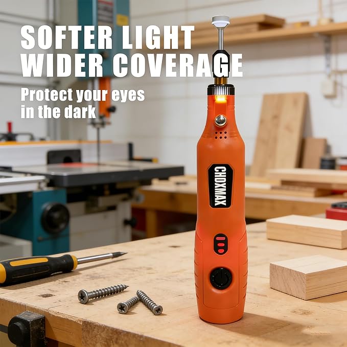 Cordless Rotary Tool, 3-Speed Front Working Light Grinder Kit with 72 Accessories, Type-C Charging Art Craft Tool for Cleaning, Sanding, Polishing, Drilling and Small DIY Crafts