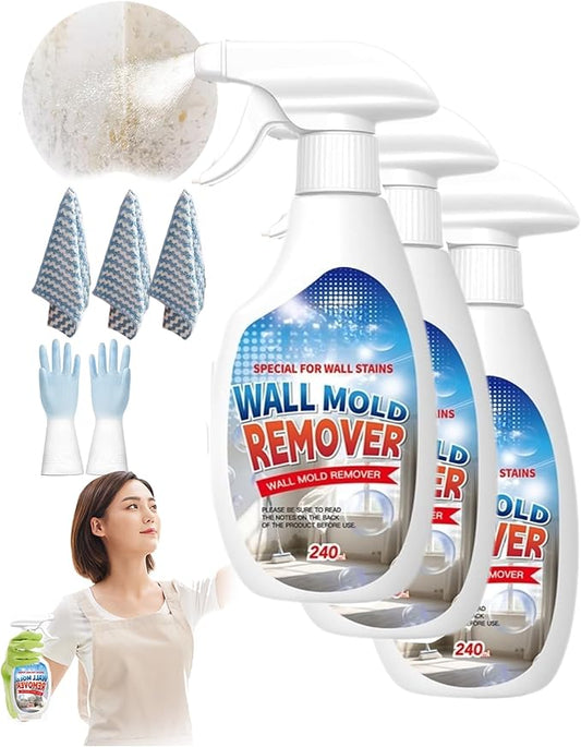 Highly Effective Removal Spray, 8.12 Fl.Oz Wall Cleaner Spray, Multi-surface Cleaner for Wood, Fabric, Tile, Bathrooms & Kitchens (3)