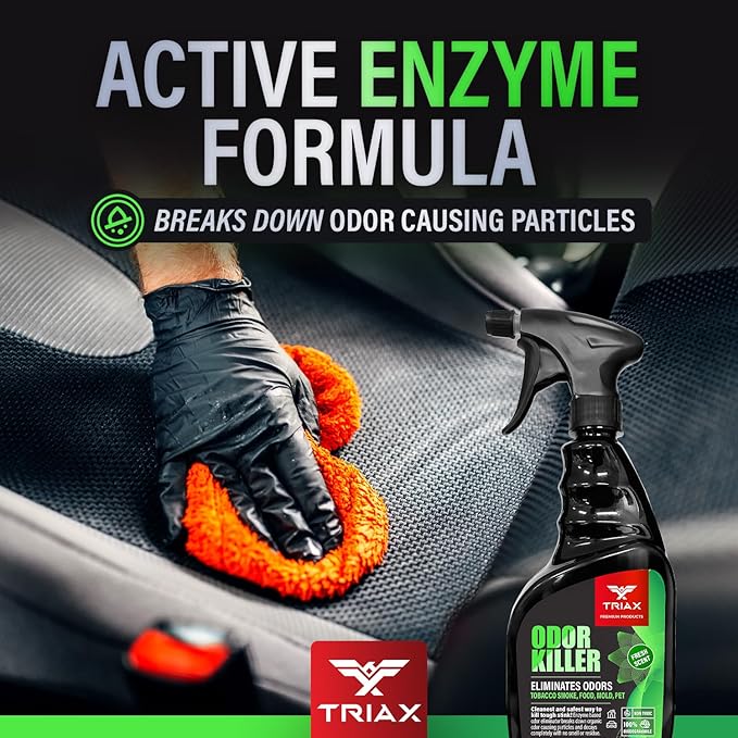 TRIAX Odor Killer - Advanced Odor Control - Ready to Use, Fresh Scent, Multi-Purpose - Non-Toxic and 100% Biodegradable - For Carpets, Fabrics, Hard Surfaces, and More