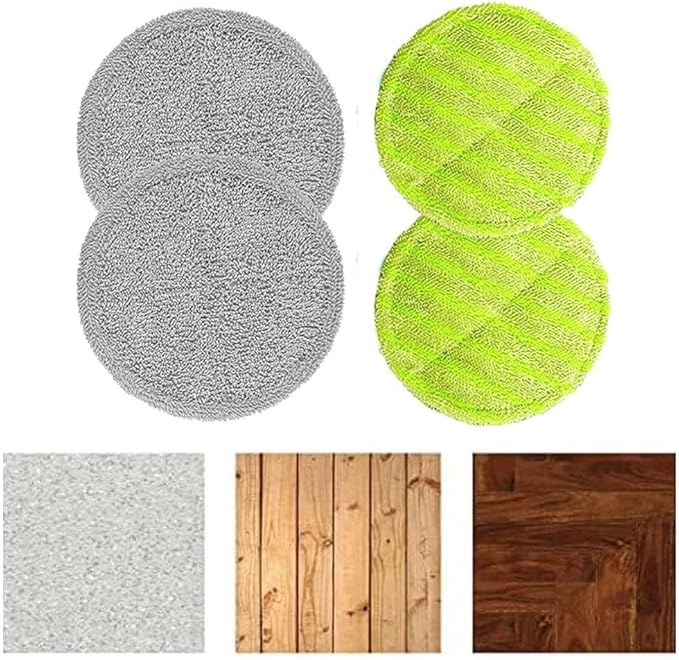 4 Pack Reusable Mop Heads for GOBOT For G29 Spin Mop Microfiber Cleaning Pads for Tough Stains and Polishing