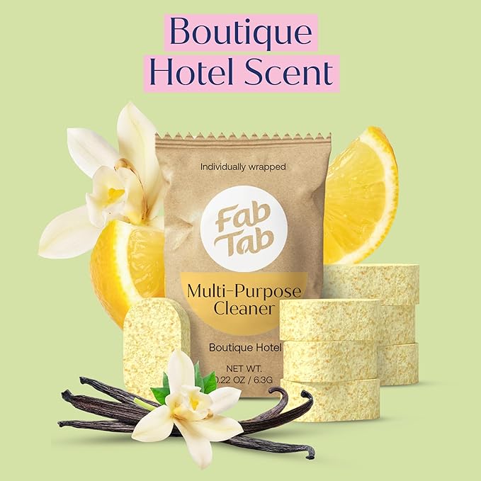 Fab Tab Multi-Surface Cleaning Spray Refill - All-Purpose Cleaner Spray- Natural Cleaning Products - Plant-Based - No Harsh Chemicals - Citrus Scent- (Bottle Not Included) (20)