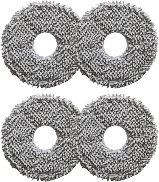 4/10pcs Mop Cloth Kit，Compatible for Conga，13090 Spin Revol Home Robot Vacuum Cleaner Mop Replacement Mop Cloth Rag Household Cleaning Tool,Spare Parts Accessories(4pcs)