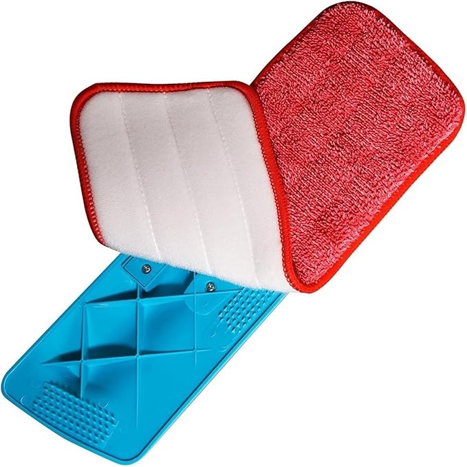 Spray Mop Cloth Pads Microfiber Reusable Head Floor Tile Window Cleaning Water Rags Paste Style Household Accessories(Purple)