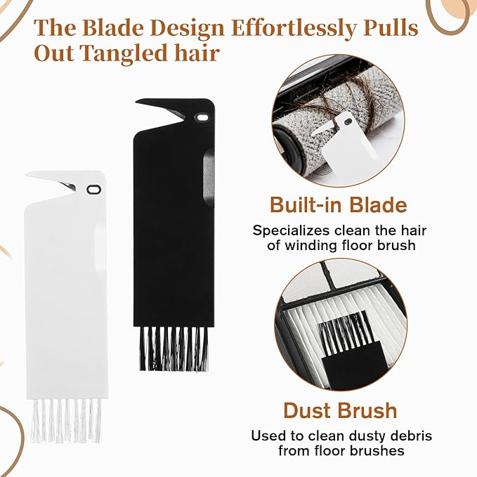 4 PCS Handheld Vacuum Cleaner Brush, Universal Dust Brush, 2 in 1 Vacuum Roller Cleaning Tool for Sweeping Robot
