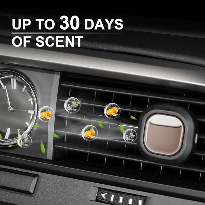 JUSTTOP Crystal Ice Scent Car Air Freshener Clip,6PK,Provides Long Lasting Fragrance Holding for Over 180 Days,Car Accessories for Men or Women