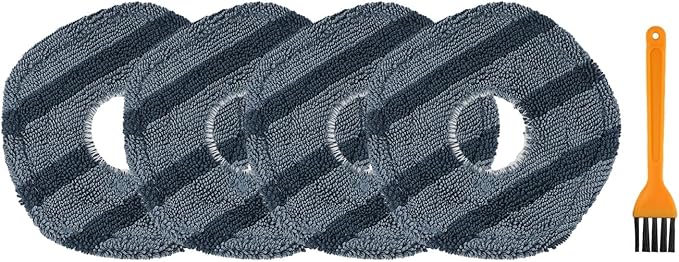 for Eufy X10 Pro and for Omni X9 Pro Robot Vacuum Cleaner Replacement Spin Mop Pads Set, Microfiber Washable Accessories for Efficient Cleaning on Hardwood, Tile, and Carpet Floors
