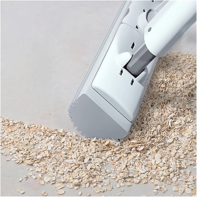 Mop and Bucket Set Sponge Mop Squeeze Wood Floor Tiles Spin Cleaning Tools Spray Mop(White)