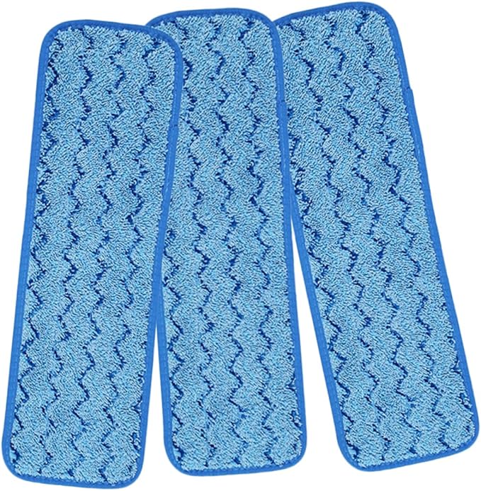 3pcs Microfiber Mop Replacement Pads Reusable Washable Cleaning Cloths for Hardwood Floors Stick Design for Use