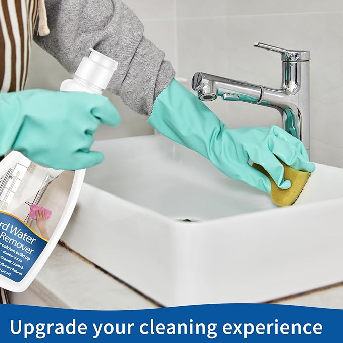 Hard Water Stain Remover, Shower Glass Cleaner & Shower Door, Toilet Bowl Cleaner, for Calcium Build Up,Meet All Household Cleaner Needs 16 oz(600 grams)