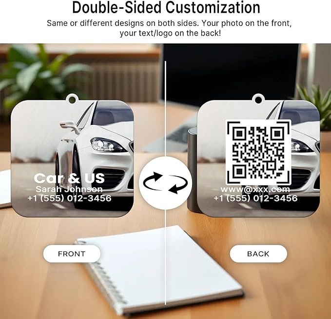50PCS Custom Logo Bulk Car Air Fresheners, Wholesale Custom Double-Sided Car Air Fresheners with Photo Text Logo, Suitable for Truck and Car Drivers, as Well as Business Logos (50 Square)