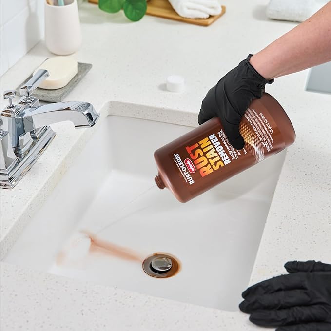 Rust-Oleum Whink Rust Stain Remover | Heavy-Duty Iron Stain Remover For White Toilets & Sinks, Colorfast Fabric & Carpets | 32 oz | 6 Pack