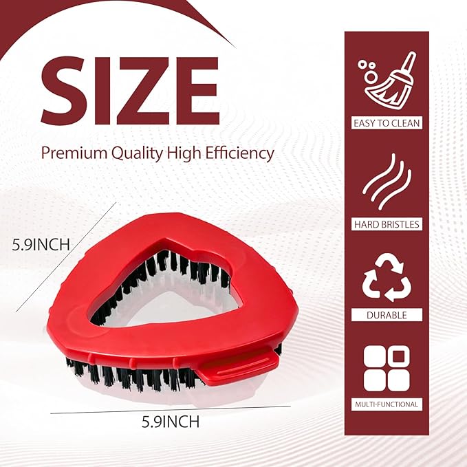 Spin Mop Scrub Brush Head, Triangle Stiff Bristle Scrubber Mop Head for Bathroom, Kitchen, Bathtub, Tile and Floors