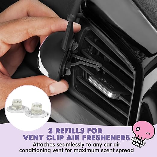 Hello Kitty Car Air Freshener Refills 2-Pack - Midnight Lavender Scent – Cute and Long-Lasting Car Accessories, Odor Eliminator, Fun Scents, 30 Days Freshness (2 Refills)