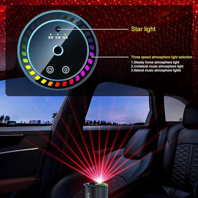 Mist Ultrasonic Humidifier Car Fragrance Diffuser Sure Here's A Product Title for Listing Air Freshener with Colorful Light Rechargeable Auto Chance