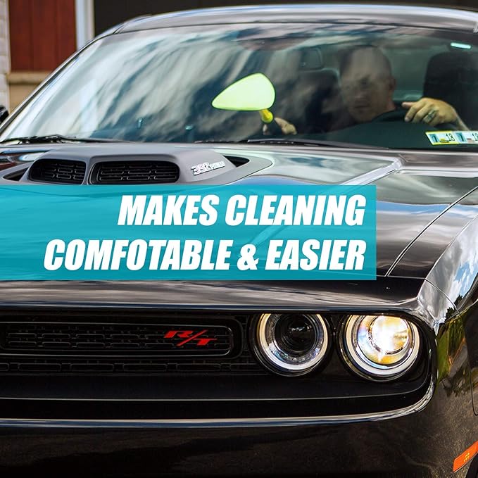 Invisible Glass 95161 Reach and Clean Tool (1-Piece) - Window Wand Glass Cleaning Tool for Windshields, Cleaner for Auto Glass, Hard-to-Reach Places