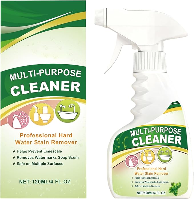 Multi-Purpose Cleaner, Professional Hard Water Stain Remover, 120ML/4 FL.OZ, Spray Bottle