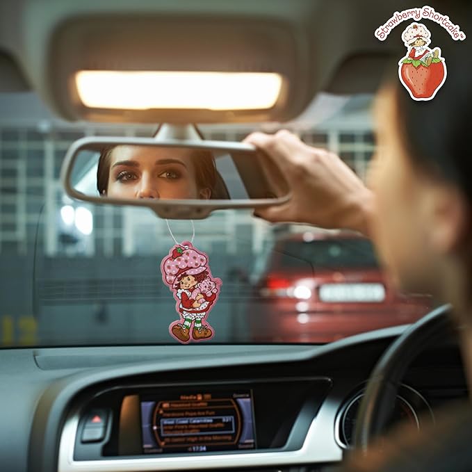 Strawberry Shortcake Air Freshener | Strawberry Scented Air Freshner Car | Strawberrys Shortcake Collectibles Gift | Scented Air Freshener | 3/Set | Officially Licensed