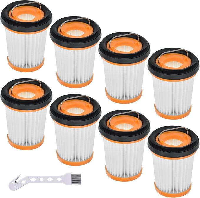 8 Pack WV201 Fiter Replacement for Shark Wandvac Handheld Cordless Vacuum WV200, WV251, WV250, WV205, WV221, WV201, WV203, WV220, UV200CCO, Compare to Part # XHFWV200