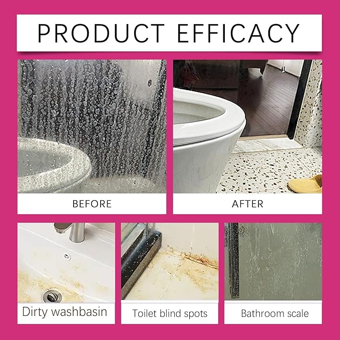 Heavy Duty Bathroom Scrubbing Solution, Bathroom Descaler Foam Cleaner, Stubborn Stains Cleaner, for Sink Tub Floor Tile (2PCS)