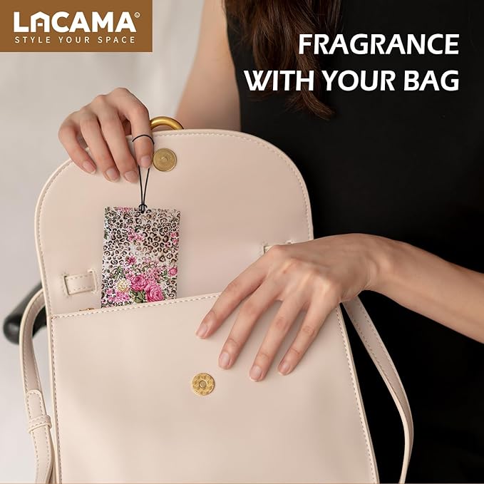 Lacama Retro Pink Cheetah Car Air Freshener 3Pcs, Retro Funky Cheetah Floral Luxury Club Cars Scents Air Freshener for Women Girls Gifts, Coquette Girly Car Accessories Interior Mirror Decor Hanging
