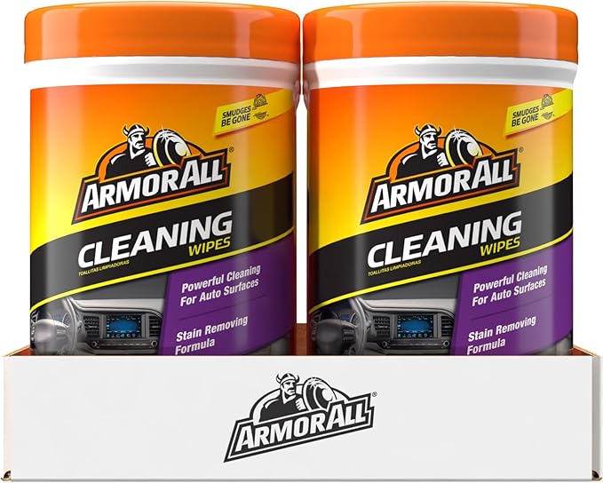 Armor All Car Cleaning Wipes, Wipes for Car Interior and Car Exterior, 90 Wipes Each