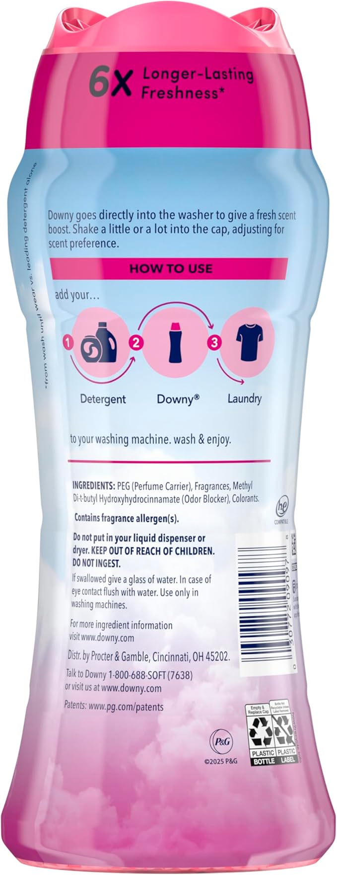 Downy April Fresh In-Wash Laundry Scent Booster Beads, 13.4 oz, laundry scent beads, Long-lasting Freshness (Pack of 4)