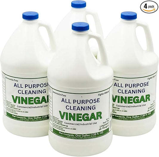 (4 Gallons) All Purpose Cleaning Vinegar, 5% Acidity | Multi-Purpose Household Surface Cleaner, Safe for Laundry, Effective Deodorizer, Ready to Use (4 Jugs of 1 Gallon)