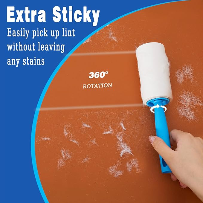 Lint Rollers for Pet Hair Extra Sticky 540 Sheets with 3 Handles Portable Pet Lint Remover for Clothes, Furniture, Carpet, Dog and Cat Hair Removal