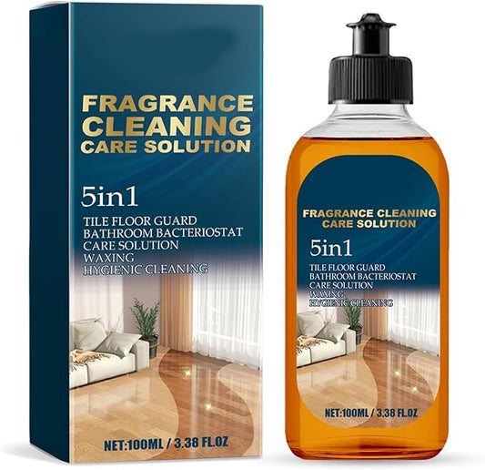 5-in-1 Floor Cleaner - Fragrance Cleaning Care Solution & Dual-Action Stain & Odor Remover - Natural Shine for Hardwood, Tile & Laminate - Multi-Surface Cleaner for Home, Kitchen & Bathroom (1pcs)