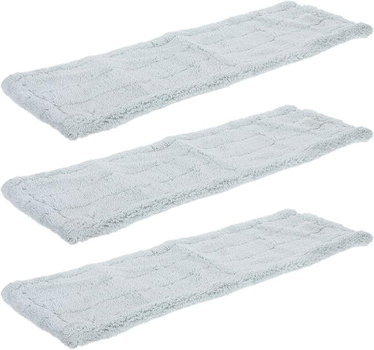 3pcs Microfiber Mop Replacement Pads Reusable Coral Fleece Mop Heads Wet and Dry Cleaning Pads Compatible with Spray for Household Floor Care