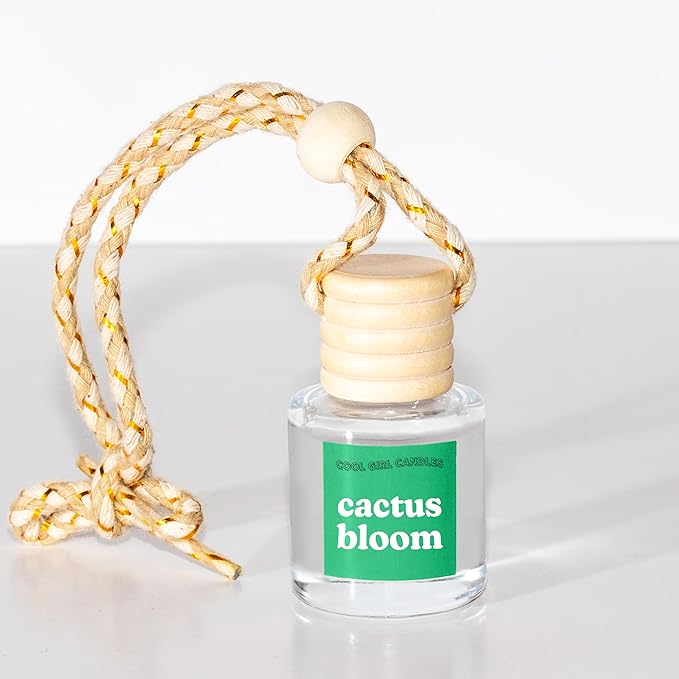 COOLGIRLCANDLES Cactus Bloom Car Air Hanging Fragrance Oil Diffuser - Essential Oils Air Freshener for Automobiles, Long Lasting Scents Aromatherapy