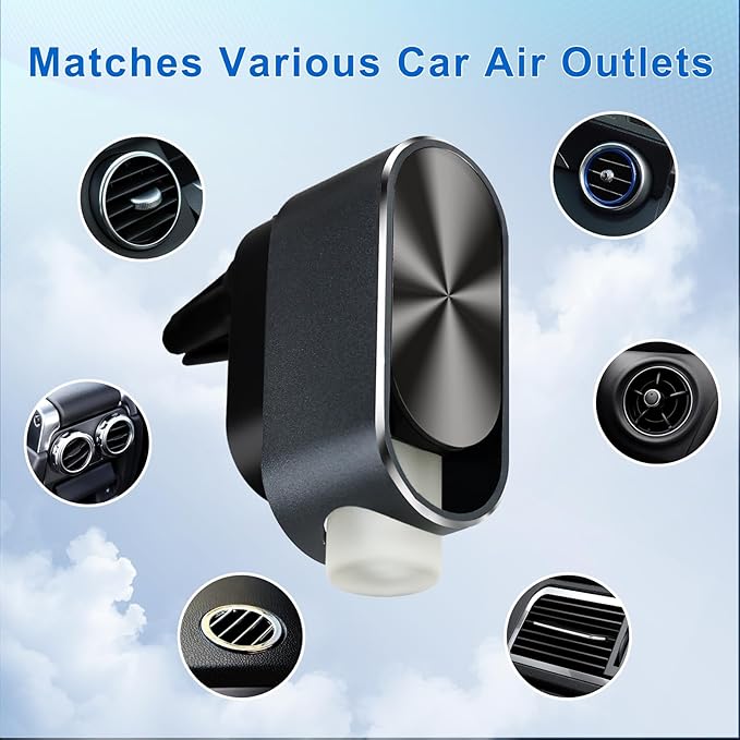 Smart Car Air Freshener Diffuser - 3 Adjustable Modes Automatic Car Diffuser for Essential Oils with 4PCS Essential Oil Refills Long-Lasting Scent