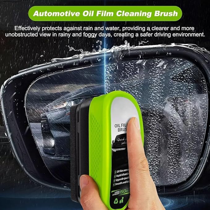 Glass Cleaner,Car Window Cleaning Brush,Universal Glass Cleaning Wipe Board,Glass Cleaning Board for Windshield,Oil Film Cleaning Brush for Car Windows (2pcs)