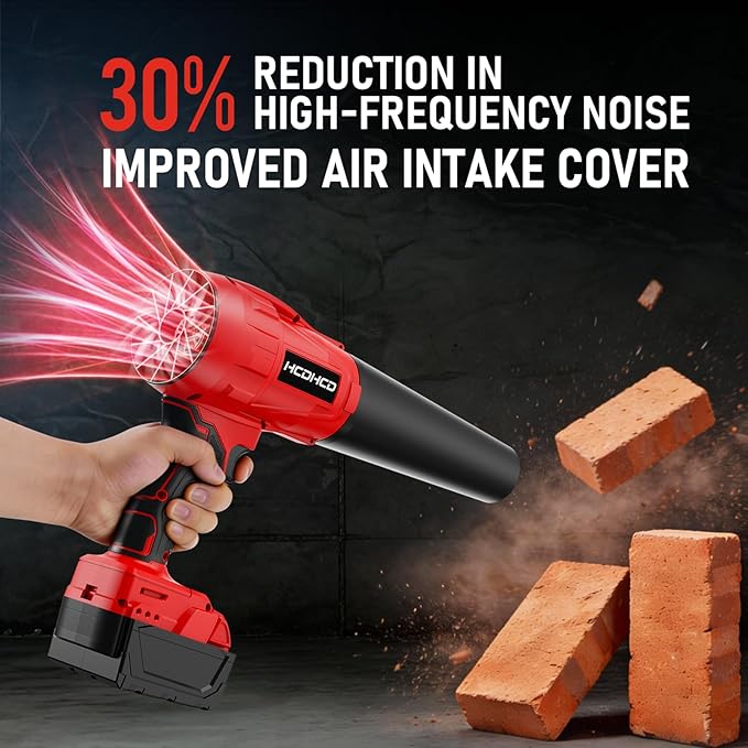Cordless Leaf Blower Milwaukee M18 18V Battery,580000RPM Turbo Jet Blower with 4 Nozzles, Lightweight Handheld Blower for Patio, Lawn, Yard, Leaves, Dust, Garage & Snow Cleaning (No Battery)