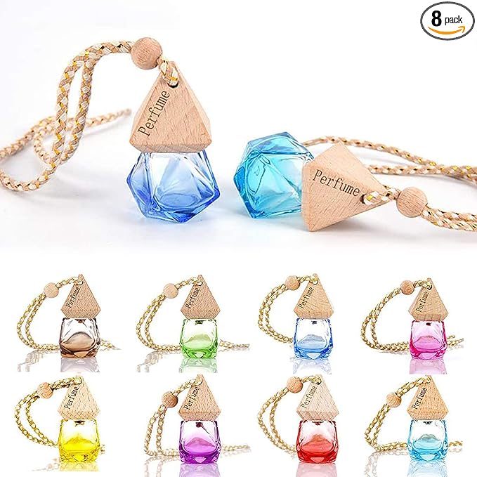 AtfArt 8 Pcs Refillable Air Freshener 6ml Perfume Scent for Car, Home, Room - Hanging Accessories, Air Purifiers Diffuser, Decoration