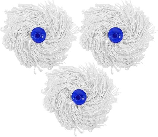 3pcs Yarn Mop Replacement Reusable and Washable Cleaning Mop for Efficient Compatible