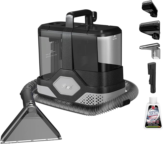 Rosewill Multi-Purpose Portable Carpet and Upholstery Cleaner, Powerful Suction 18 KPa Spot Cleaner, 600W Motor, Car and Auto Detailer, Stain/Spot Remover; Versatile Use: Carpet, Sofa, Pet Hair