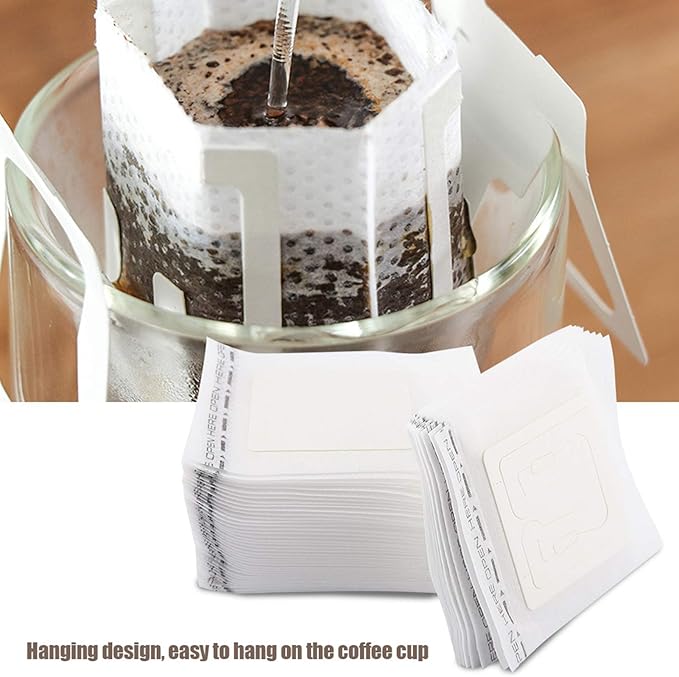 Drip Bags Disposable Coffee Filter, Non Woven Fabric, 50pcs Set - Ultrasonic Bonding, Convenient Brewing for Coffee and Tea Lovers