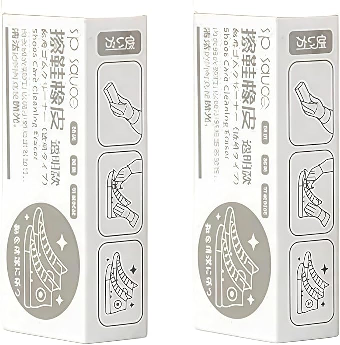 2Pcs White Suede and Nubuck Eraser,Sheepskin Shoe Cleaning Eraser Leather Fabric Shoes Care White Sneakers Cleaner Dirt Remover Quickly Remove Dust and Dirt,Shoe Cleaners,Shoe Treatments and Polishes